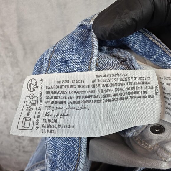 Abercrombie & Fitch 90s Straight Jeans Womens 6R Blue Ultra High Rise Curve Love - Picture 4 of 11